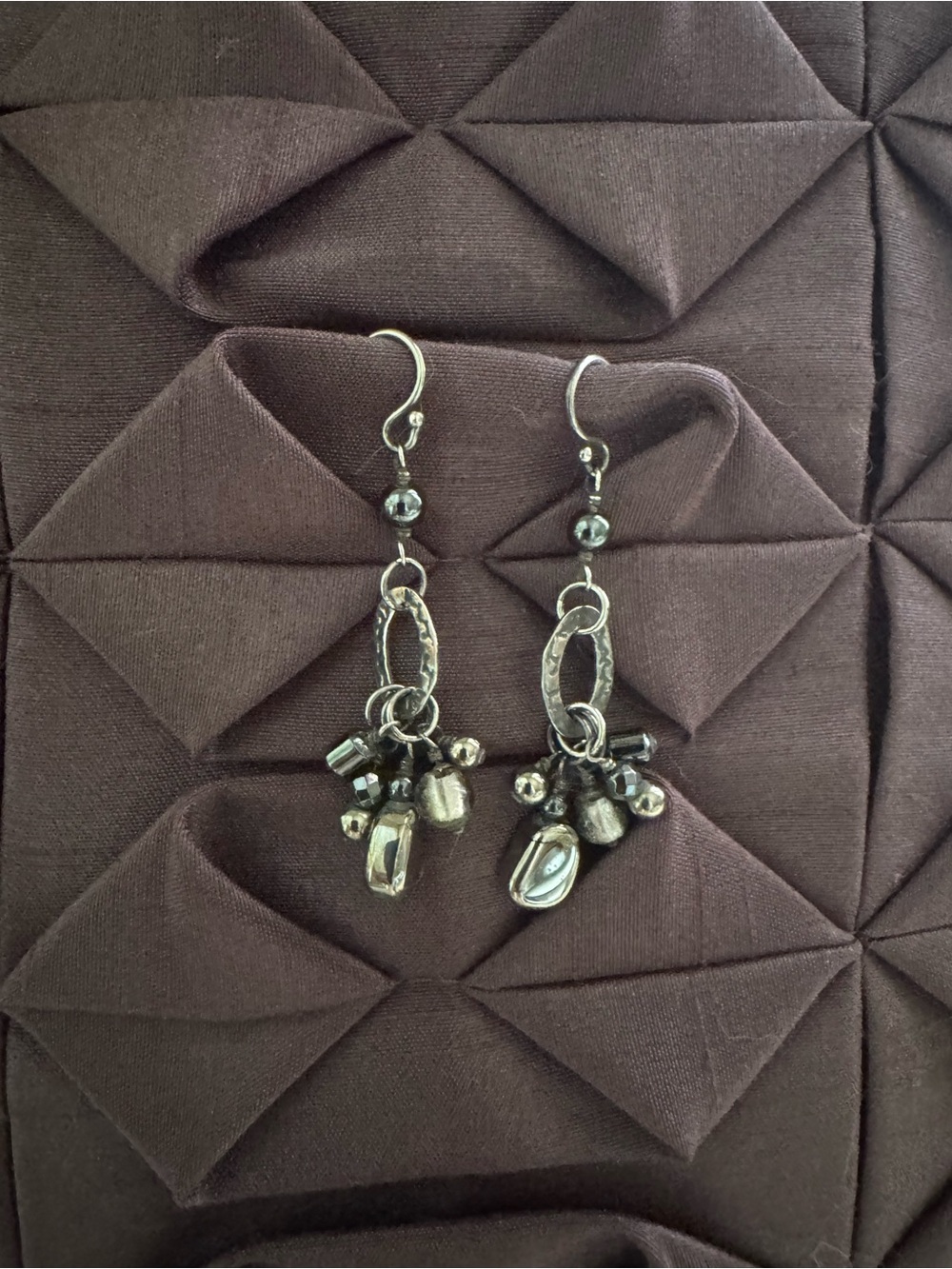 Silpada Earrings W1963 Silver Hailstone Multi-Stone Earrings Vintage Retired